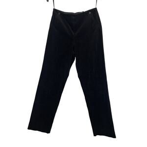 Vtg 90s J Crew Black Velvet Pants Sailor Trousers Size 6/8 Preppy